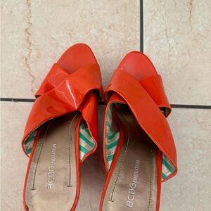 BCBGeneration Women's Orange Heeled Sandals